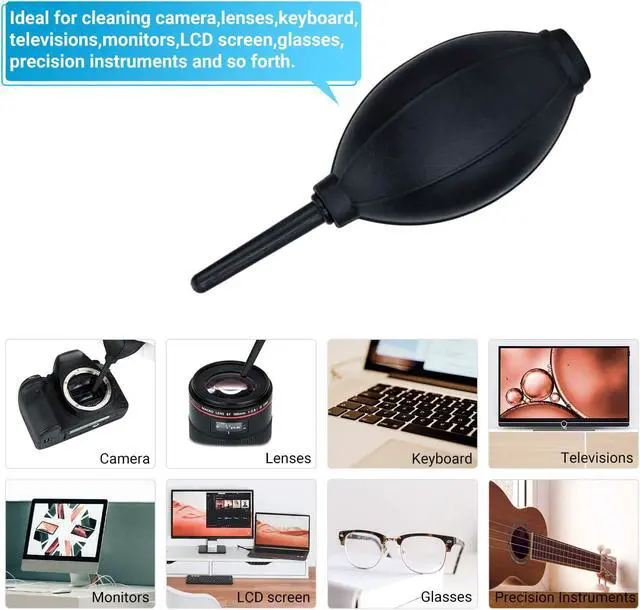 Alt view image 5 of 7 - Soft Tip Silicone Super Air Blower Blaster Pump Dust Cleaner Include Micro Fiber Cleaning Cloth, Bulb Blower for Digital SLR Lens Sensor LCD Screens Musical Instruments Keyboards Telescope Filters