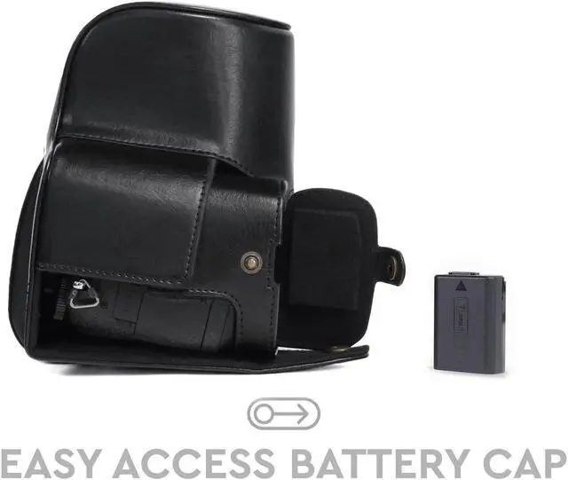 Alt view image 4 of 7 - Ever Ready Leather Camera Case Compatible with Sony Cyber-Shot DSC-RX10 IV DSC-RX10 III