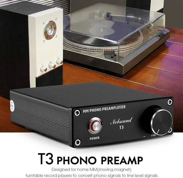Alt view image 4 of 7 - MM Phono Preamplifier, Hi-Fi Turnt Preamp for Home Audio/Record Player/Stereo Amplifier/Active Speaker [ T3]