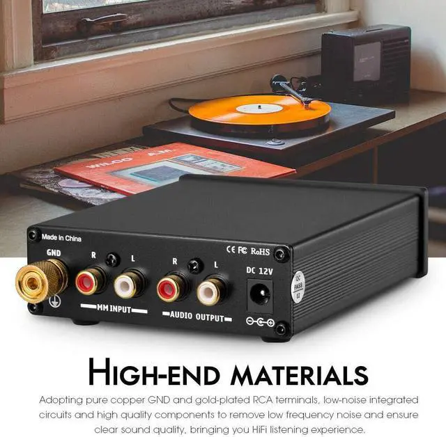 Alt view image 6 of 7 - MM Phono Preamplifier, Hi-Fi Turnt Preamp for Home Audio/Record Player/Stereo Amplifier/Active Speaker [ T3]