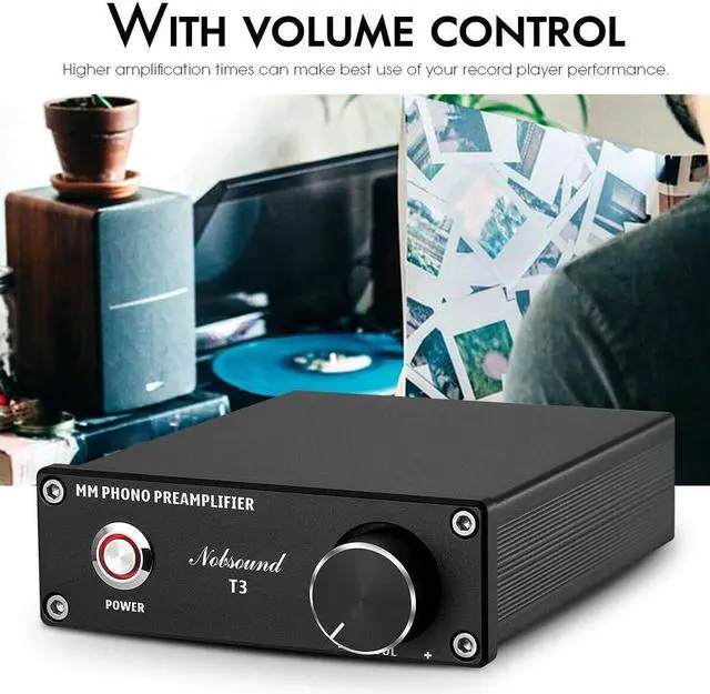 Alt view image 5 of 7 - MM Phono Preamplifier, Hi-Fi Turnt Preamp for Home Audio/Record Player/Stereo Amplifier/Active Speaker [ T3]