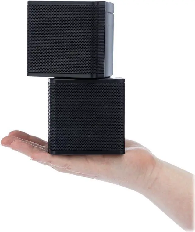 Alt view image 3 of 7 - Pure Resonance Audio MC2.5B Dual 2.5 Swiveling Surround Sound Mini Cube Speaker (Pair, Black) (Without Brackets)
