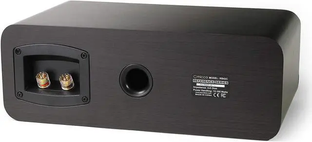 Alt view image 4 of 6 - Micca RB42-C Premium Center Channel Bookshelf Speaker with Dual 4-Inch Woofers and Silk Tweeter, Clearer Dialogue for Home Theater Surround Sound Systems, Single, Dark Walnut