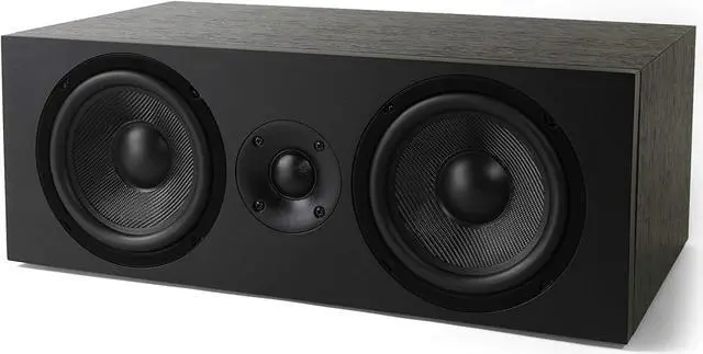 Main image of NEUMI CS5 Center Channel Speaker, Dual 5-Inch Woofers, 1-Inch Tweeter, Dark Wood, Single