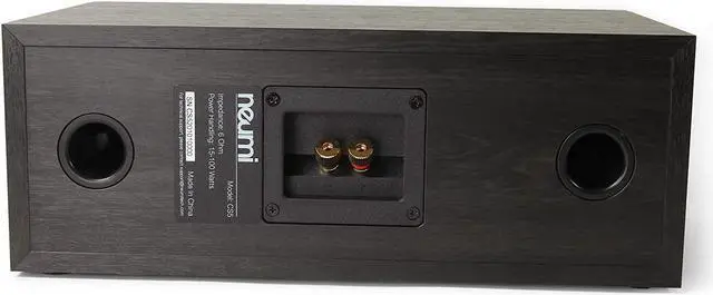 Alt view image 7 of 7 - NEUMI CS5 Center Channel Speaker, Dual 5-Inch Woofers, 1-Inch Tweeter, Dark Wood, Single