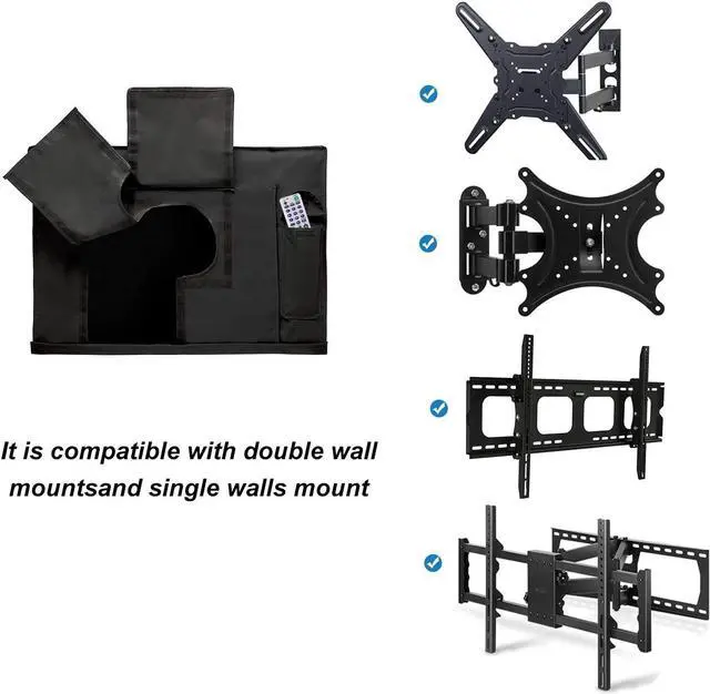 Alt view image 4 of 6 - Outdoor Waterproof and Weatherproof TV Cover for 70 to 75 inch Outside Flat Screen TV