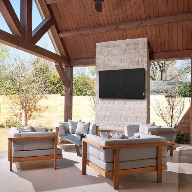 Alt view image 6 of 6 - Outdoor Waterproof and Weatherproof TV Cover for 70 to 75 inch Outside Flat Screen TV