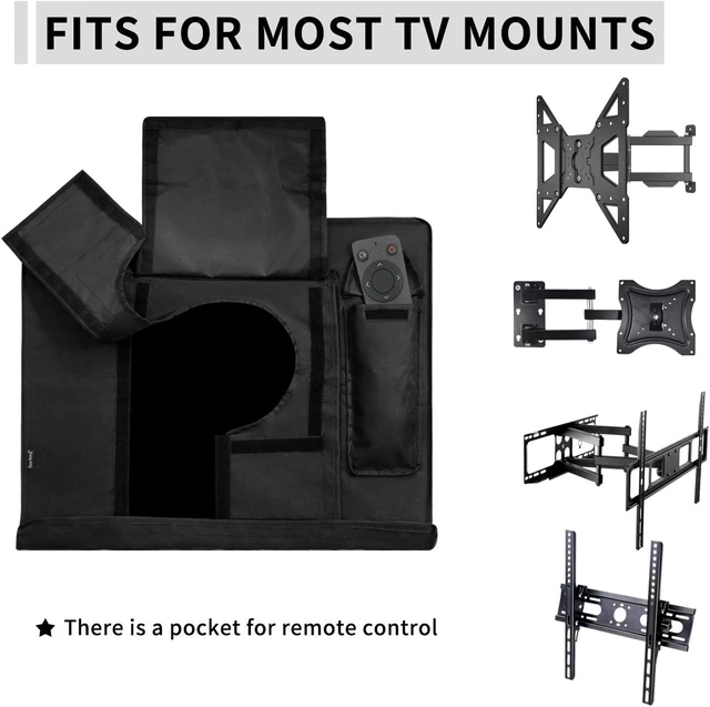 Alt view image 5 of 7 - Outdoor Cover for 55 to 58 Inch TV With Openable Front Flap for Watching, Convenient Use Without Remove, Durable With Free Cleaning Cloth