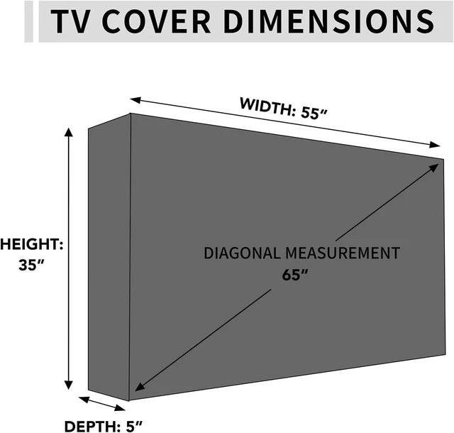 Alt view image 6 of 7 - Outdoor Cover for 55 to 58 Inch TV With Openable Front Flap for Watching, Convenient Use Without Remove, Durable With Free Cleaning Cloth