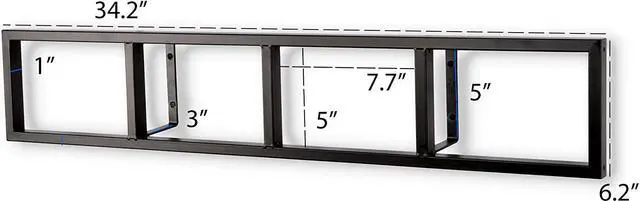 Alt view image 3 of 7 - Black Floating Shelves for Wall, 34 Inch Video Games CD DVD Storage Shelves, Cube Storage Organizer Shelf Set of 3