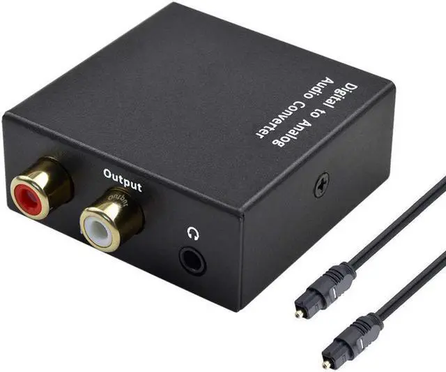 Main image of DAC Digital to Analog Audio Converter SPDIF Coaxial Toslink to Analog Stereo L/R RCA 3.5mm Jack Audio Adapter with Optical Cable PS3 HD DVD PS4 Amps