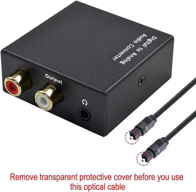 Alt view image 2 of 5 - DAC Digital to Analog Audio Converter SPDIF Coaxial Toslink to Analog Stereo L/R RCA 3.5mm Jack Audio Adapter with Optical Cable PS3 HD DVD PS4 Amps