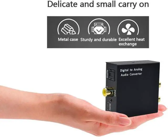 Alt view image 4 of 5 - DAC Digital to Analog Audio Converter SPDIF Coaxial Toslink to Analog Stereo L/R RCA 3.5mm Jack Audio Adapter with Optical Cable PS3 HD DVD PS4 Amps