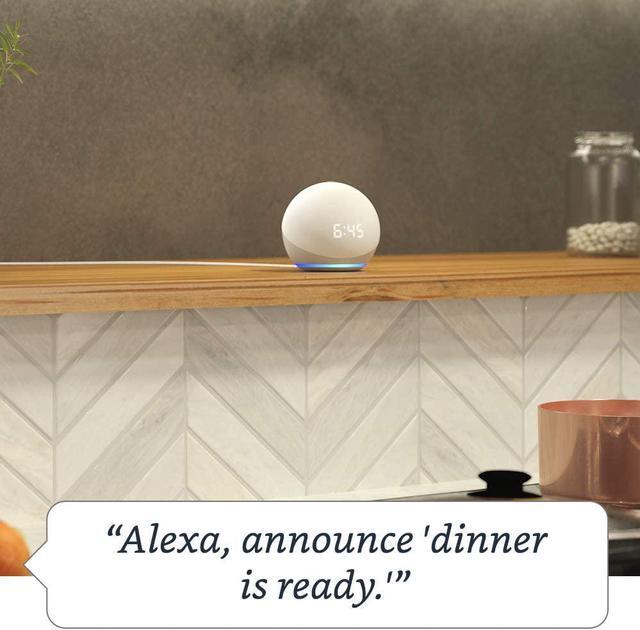 Alt view image 20 of 20 - Amazon 53-023503 Home AutomationEcho Dot (4th Gen) | Smart Speaker with Clock and Alexa | Glacier White