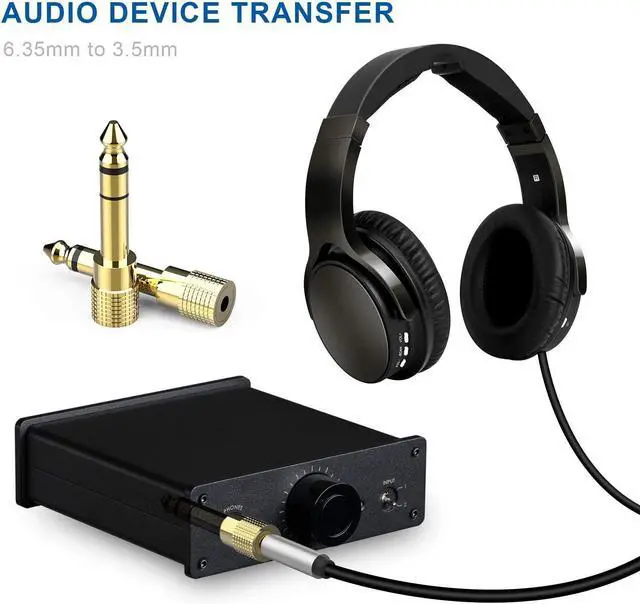 Alt view image 6 of 6 - Headphone Adapter 6.35mm (1/4 Inch) Male to 3.5mm (1/8 Inch) Female and 3.5 mm Male Plug to 6.35 mm Female Jack Audio Stereo TRS Converter Adapters (4 -Pack Gold Plated)