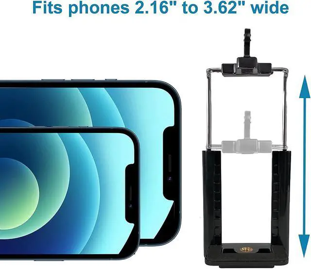 Alt view image 2 of 7 - Good Product Outlet Cell Phone Tripod Mount Adapter, Compatible with iPhone Holder, Smartphone Camera Stand Universal Clamp Attachment Clip (Black)