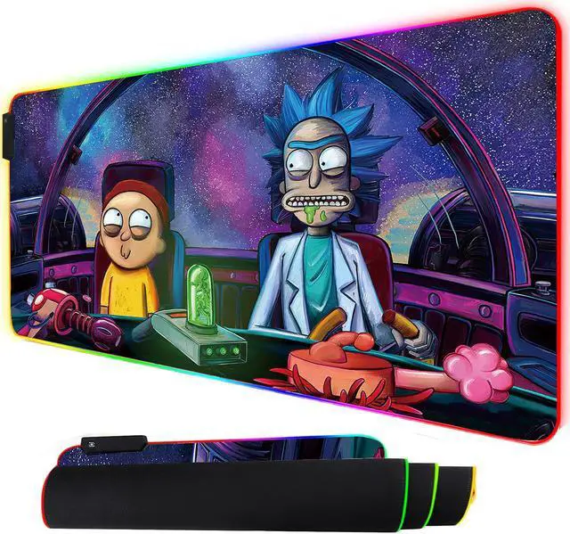 Main image of RGB Mouse Pad LED Light Gaming Mouse Pad with Rubber Base Colorful Computer Carpet Desk Mat for PC Laptop (35.4 * 15.7 inch) (90x40rgfeidie)