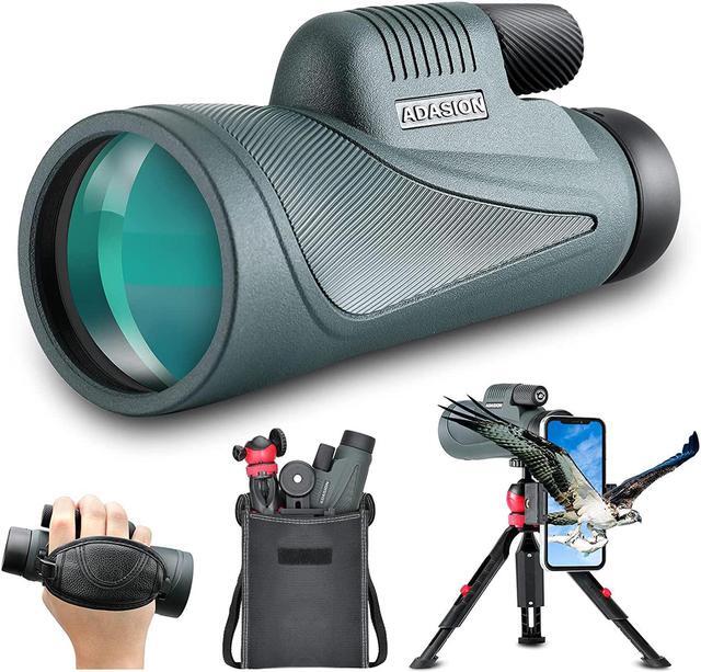 Main image of 12x56 HD Monocular Telescope with Smartphone Adapter, Upgraded Tripod, Hand Strap - High Power Monocular with Clear Low Light Vision for Star Watching - Lightweight Monocular for Bird Watching Hunting