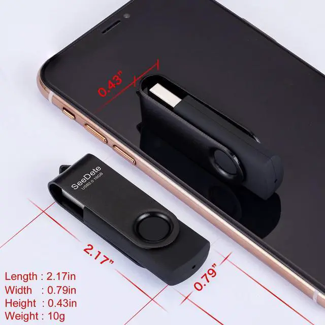 Alt view image 4 of 7 - 16GB USB Flash Drives USB Stick Thumb Drive Rotated Design Memory Stick with LED Light for External Storage and Backup Data Jump Drive 5 Pack 16GB (5 Colors: Gold Black Green Red Blue)