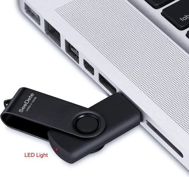 Alt view image 6 of 7 - 16GB USB Flash Drives USB Stick Thumb Drive Rotated Design Memory Stick with LED Light for External Storage and Backup Data Jump Drive 5 Pack 16GB (5 Colors: Gold Black Green Red Blue)
