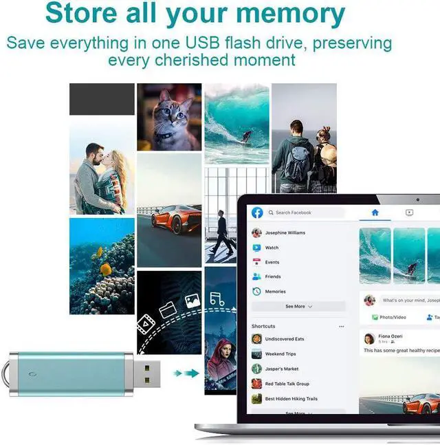 Alt view image 3 of 7 - 3 Pack 64GB Flash Drive USB Drive Thumb Drive 64 GB USB Flash Drive Jump Drive 64G Flash Drives Photo Memory Stick Pen Drive Zip Drive Pink Yellow Blue