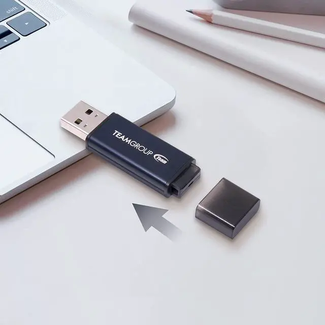Alt view image 4 of 7 - C211 16GB USB 3.2 Gen 1 3.1/3.0 Metal Made of Aluminum Alloy Read 75MB/s Flash Thumb Drive Memory Stick Compatible with Computer/Laptop Navy Blue TC211316GL01