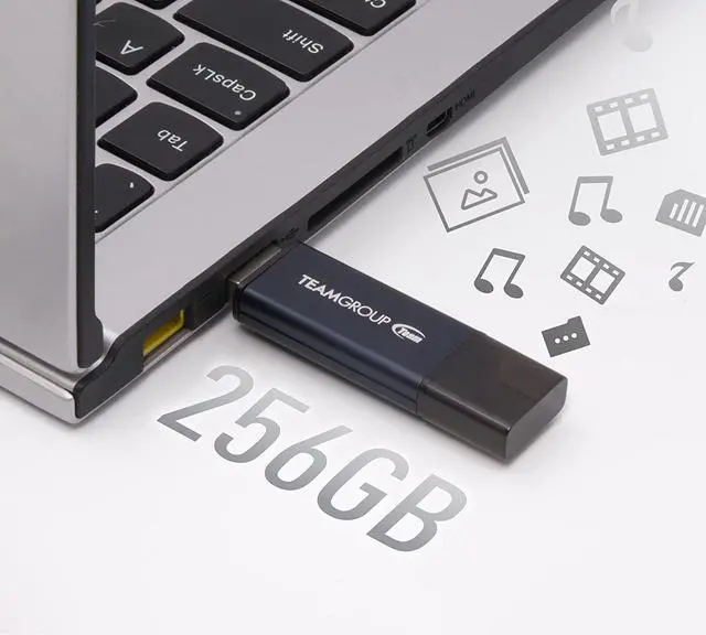 Alt view image 5 of 7 - C211 16GB USB 3.2 Gen 1 3.1/3.0 Metal Made of Aluminum Alloy Read 75MB/s Flash Thumb Drive Memory Stick Compatible with Computer/Laptop Navy Blue TC211316GL01