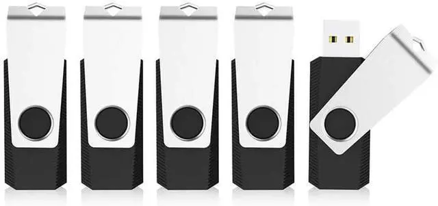 Main image of 128GB Flash Drive 5 Pack USB 2.0 Thumb Drive USB Drive Memory Stick, Black