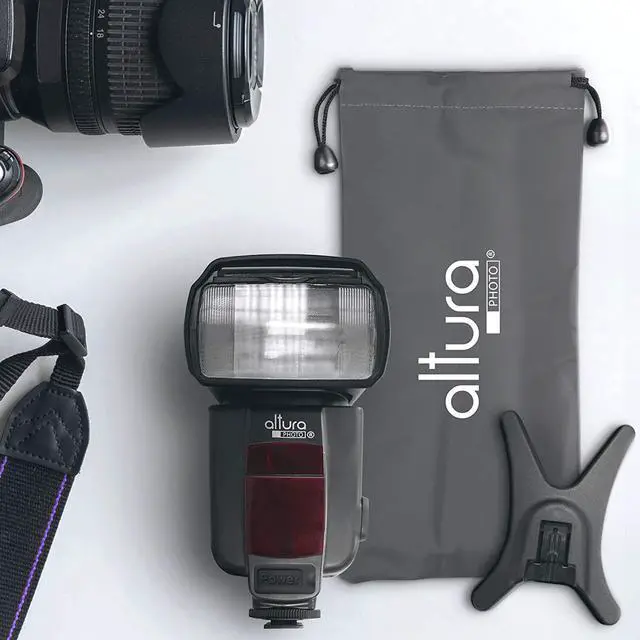 Alt view image 6 of 6 - Photo Camera Flash with LCD Display for DSLR & Mirrorless Cameras - External Speedlite Featuring a Standard Hot Shoe, Universal Speedlight for Canon, Sony, Nikon, Panasonic and More