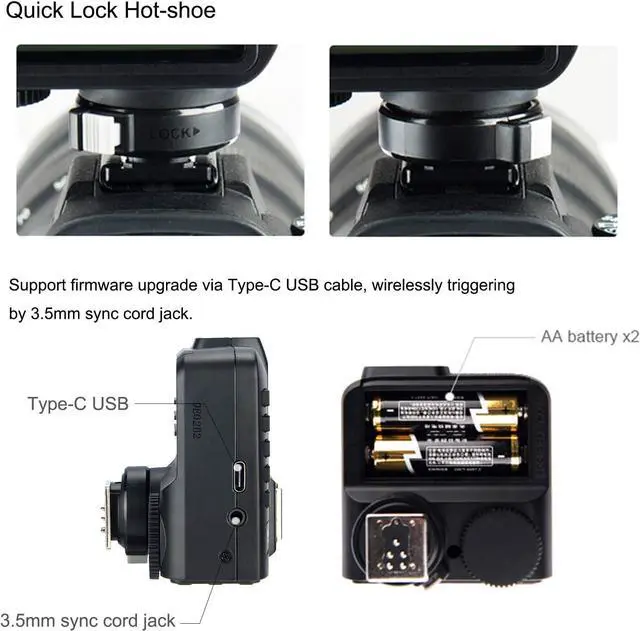 Alt view image 5 of 6 - X2T-O TTL Wireless Flash Trigger for Olympus Panasonic, Support 1/8000s HSS Function, 5 Dedicated Group Button and 3 Function Button for Quick Setting