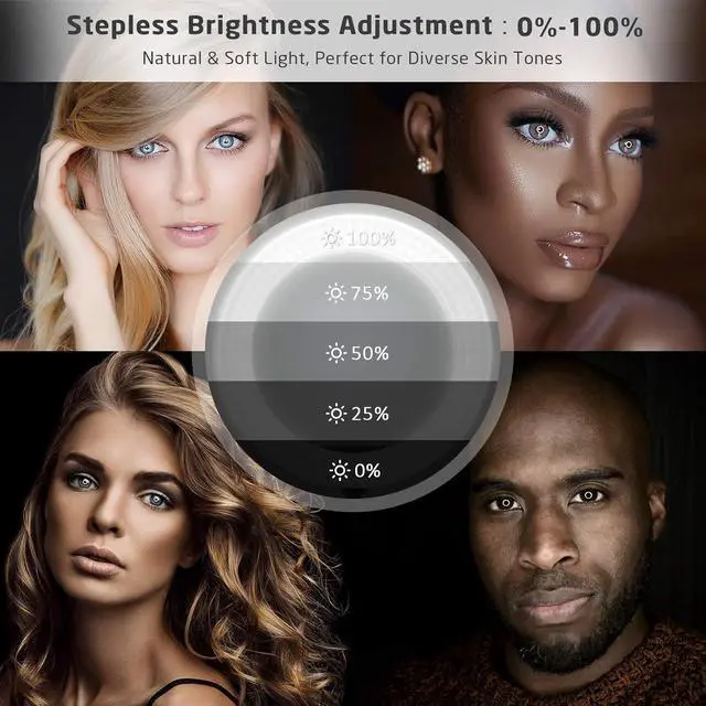 Alt view image 2 of 7 - 18 inch Ring Light with Stand,60W Bi-Color 3000-5800K Professional Ring Lights with Tripod for Makeup Vlog, Tattoo Large Ring Light for Phone Camera Tablet
