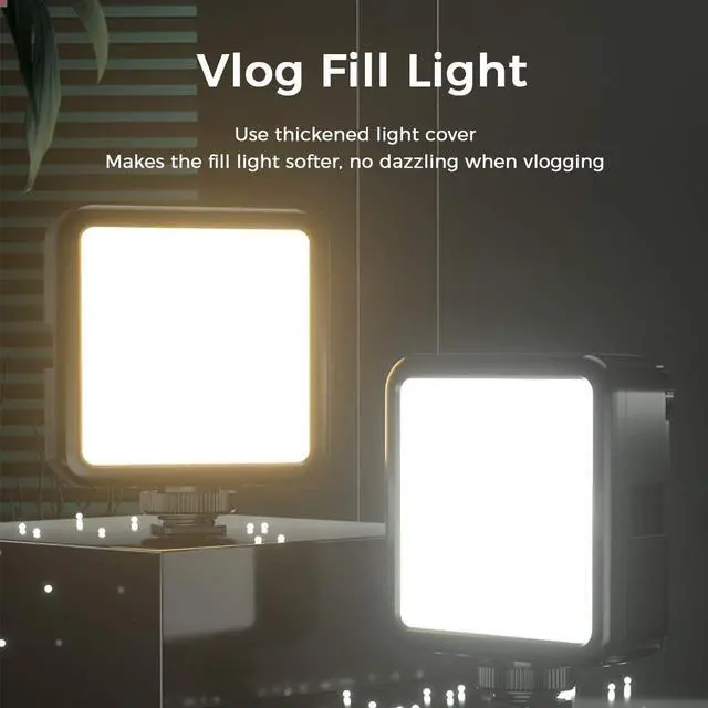 Alt view image 2 of 6 - ULANZI VL-81 3000mAh Bi-Color LED Video Light w Softbox - 3200K-5600K+CRI95 Rechargeable Camera Light, 3 Cold Shoe Mount for DSLR/GoPro/Sony/Canon/iPhone, Vlog Filming TikTok Live & Photography