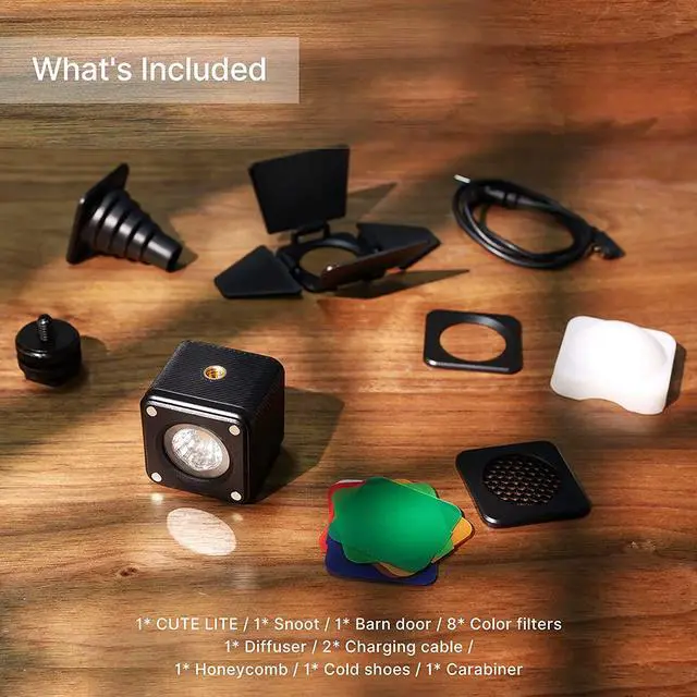 Alt view image 4 of 5 - LED Video Light Waterproof IP68 Camera Lighting Kit Mini Cube with 8 Color Gel Filters, Dimmable Portable Fill Photography Light 5500K CRI95+ for DSLR Camera Sony Canon Nikon Action Camera