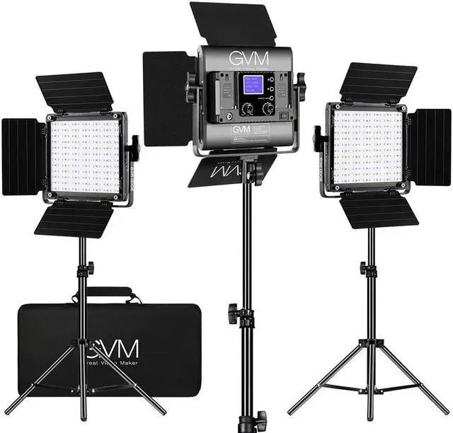Main image of RGB LED Video Lighting Kit, 800D Studio Video Lights with Panel, APP Control for YouTube Photography Lighting, , 3200K-5600K, 8 Kinds of The Scene Lights, 3 Packs