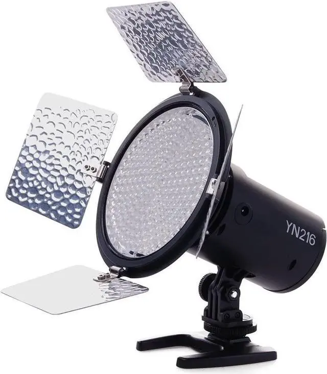 Main image of YONGNUO YN216 LED Video Light with 5600K | YN-216 Adjustable Color Temperature and 4 Color Plates for Canon Nikon DSLR Cameras