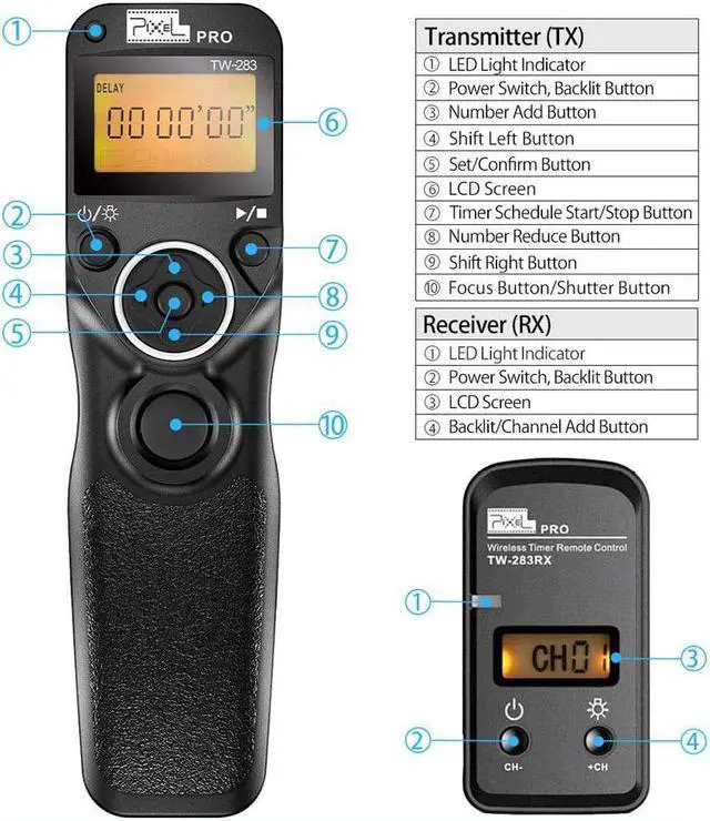 Alt view image 2 of 7 - Wireless Remote Shutter Compatible for  Alpha a7 a7II III R RII RIII A7IV a7RIV a7S a300 a6000 a6500 a6400 a6300 a77II a100 a300 a450 a500 a580 a700 a850 a33 a55 a58 a65 a77 a99 RX100 II III IV