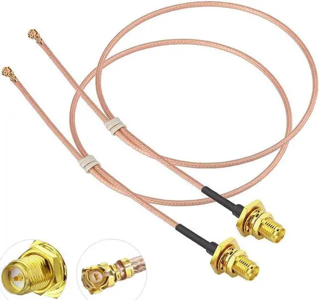 Alt view image 6 of 7 - Bingfu Dual Band WiFi 2.4GHz 5GHz 5.8GHz 8dBi RP-SMA Male Antenna 30cm 12 inch RG178 U.FL IPX IPEX to RP-SMA Female Cable 2-Pack for WiFi Router Wireless Mini PCI Express PCIE Network Card Adapter