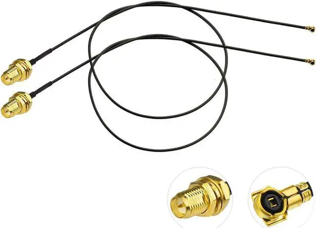 Main image of Bingfu U.FL IPX IPEX MHF4 to RP-SMA Female Bulkhead Mount WiFi Antenna Cable 30cm 12 inch 2-Pack for Intel AX200NGW 8265AC 8265NGW 7265AC 9560AC M.2 NGFF Interface Wireless Network Card WiFi Adapter