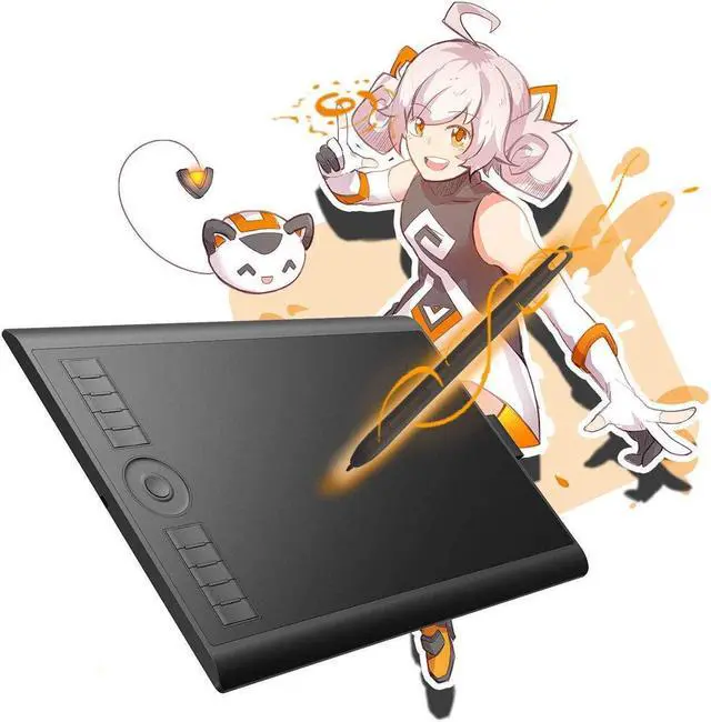 Main image of GAOMON M10K 10 x 6.25 Inches Graphic Drawing Tablet with 8192 Levels Battery-Free Stylus and 10 Customizable Hot-Keys for Digital Drawing & OSU & Online Teaching-for Mac&Windows