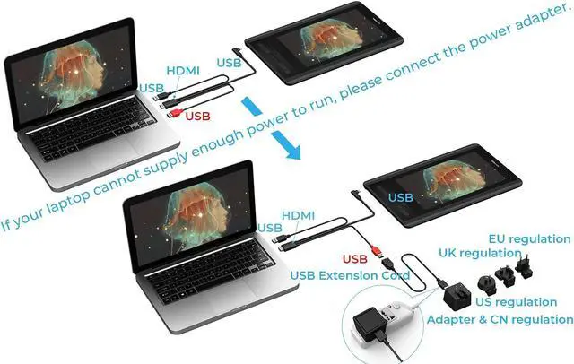 Alt view image 6 of 7 - XP-PEN Artist12 11.6 Inch FHD Drawing Monitor Pen Display Graphic Monitor with PN06 Battery-Free Multi-Function Pen Holder and Glove 8192 Pressure Sensitivity