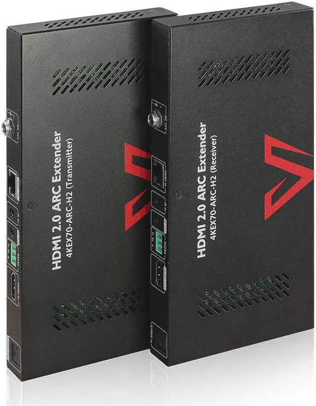 Main image of HDMI Extender 4K@60Hz 4:4:4 HDR10 Over Cat5e/6/6a/7 Cable, 4K HDBaseT Extender, Audio Return Channel, S/PDIF Audio Pass Through, HDMI 2.0, HDCP2.2, CEC, PoE & Dual IR, RS232, Atmos & DTS:X