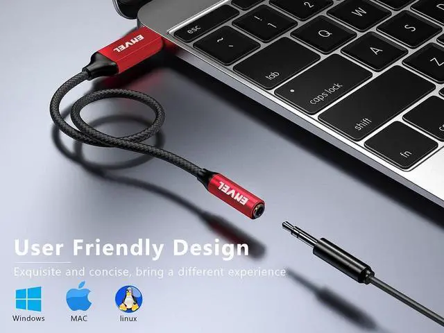Alt view image 5 of 7 - ENVEL Headset Adapter 3.5mm Female to USB Male, Built-in Chip External Stereo Sound Card,TRRS 4-Pole Mic-Supported USB to Headphone Adapter for PS4 Laptop PC and More (Senior Red)