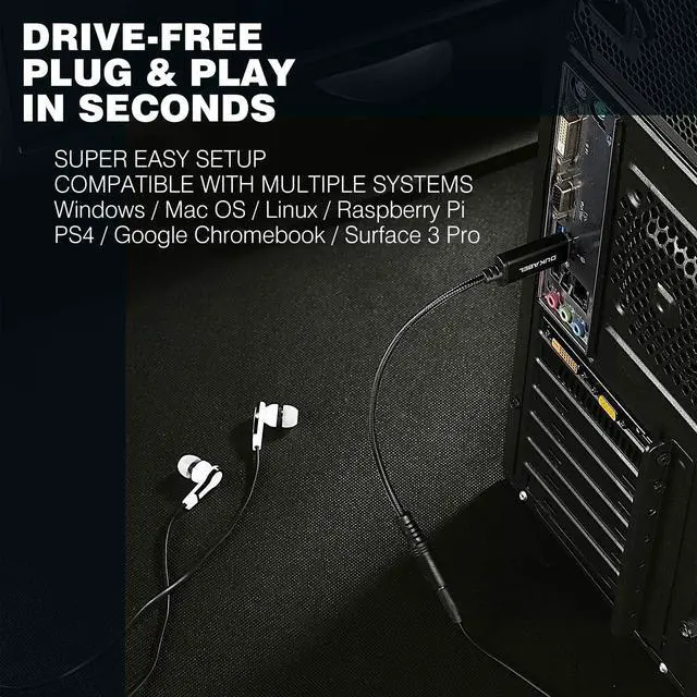 Alt view image 4 of 7 - USB to 3.5mm Jack Audio Adapter USB to Aux Cable with TRRS 4-Pole Mic-Supported USB to Headphone AUX Adapter Built-in Chip External Sound Card for PC PS4 PS5 and More [9.8 inch]