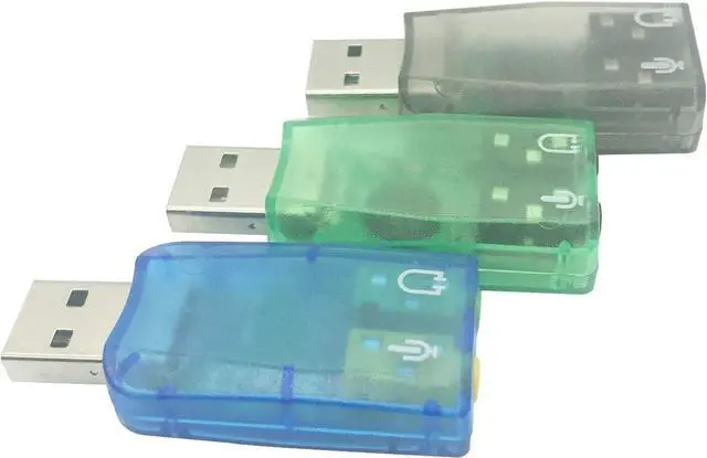 Alt view image 2 of 7 - USB Audio Adapter 3.5mm Headphone and Microphone Jacks External Stereo Sound Card Plug and Play No Drivers Needed Compatible Windows Mac Linux PC Notebook Desktop PS4 (Three Colors)