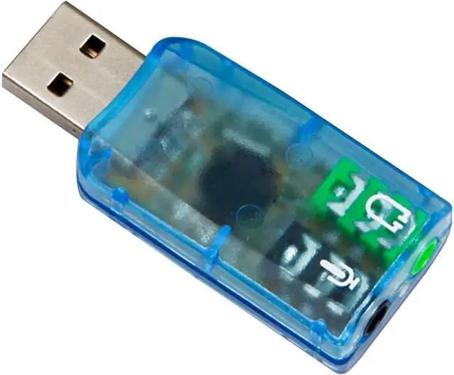 Alt view image 6 of 7 - USB Audio Adapter 3.5mm Headphone and Microphone Jacks External Stereo Sound Card Plug and Play No Drivers Needed Compatible Windows Mac Linux PC Notebook Desktop PS4 (Three Colors)