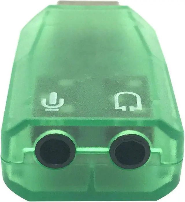 Alt view image 5 of 7 - USB Audio Adapter 3.5mm Headphone and Microphone Jacks External Stereo Sound Card Plug and Play No Drivers Needed Compatible Windows Mac Linux PC Notebook Desktop PS4 (Three Colors)