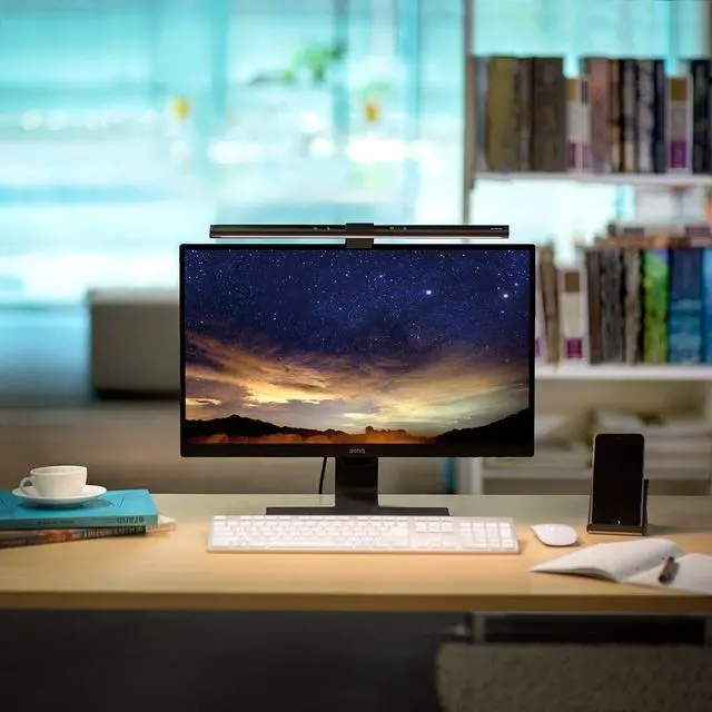Alt view image 7 of 7 - ScreenBar Monitor Light, LED Computer Monitor Lamp, Auto-Dimming, Hue Adjustment Features, E-Reading USB Powered Monitor Light Bar for Desk/Gaming/ Home/ Office, Complements with backlight