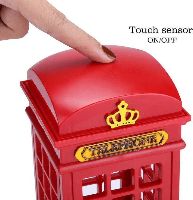 Alt view image 2 of 5 - Vintage London Telephone Booth Designed USB Charging LED Night Lamp Touch Sensor Table Desk Light for Bedroom Students Dormitory Illumination Home Bar Decoration Novelty Birthday Adjustable Brightness