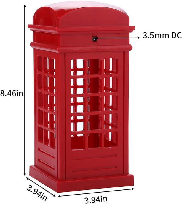Alt view image 4 of 5 - Vintage London Telephone Booth Designed USB Charging LED Night Lamp Touch Sensor Table Desk Light for Bedroom Students Dormitory Illumination Home Bar Decoration Novelty Birthday Adjustable Brightness