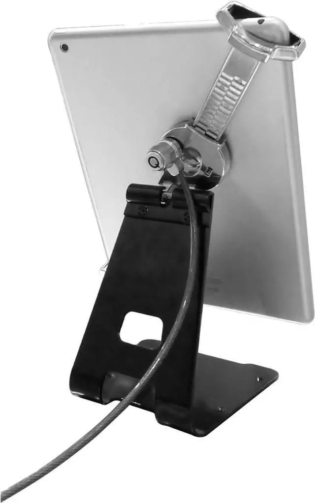 Alt view image 2 of 7 - Universal Tablet Holder - CTA Universal Anti-Theft Security Grip Holder with Metal Stand for Tablets iPad 10.2" (7th/ 8th/ 9th Generation), & Other 710" Tablets (PAD-UATGS)